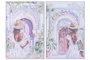 DKD Home Decor Set de 2 Cuadros Lienzo Estilo Árabe 80x120 cm