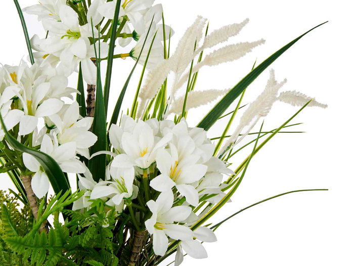 IBERGARDEN Maceta Bola Gigante Con Flores Surtidos Colores 30x49x26 cm (Set de 3)