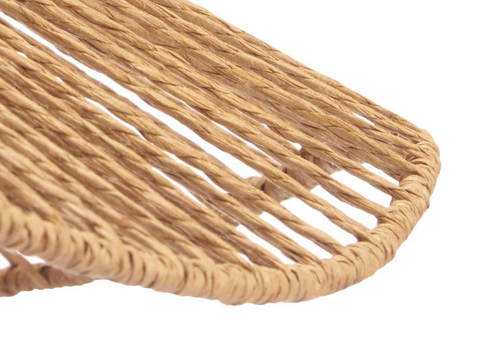 Giftdecor Lámpara de Techo 55 cm Vuelo Cuerda en Metal y Papel - Color Negro o Marrón (Set de 4)