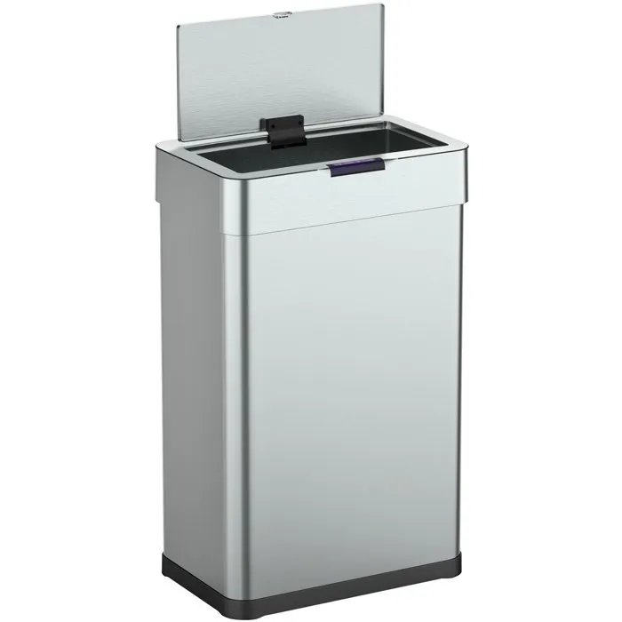 Kitchen Move Cubo de basura automático de cocina, 70 litros, acero inoxidable con borde - AABKJ34932