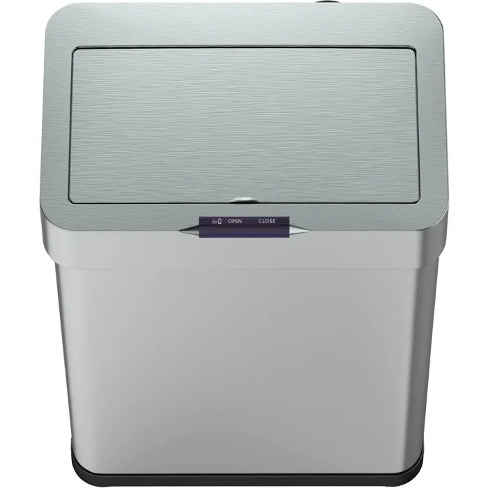 Kitchen Move Cubo de basura automático de cocina, 70 litros, acero inoxidable con borde - AABKJ34932