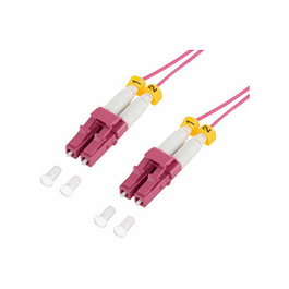 LogiLink Super slim OM4 cable de parcheo de fibra LC-LC dúplex, 7,5 m
