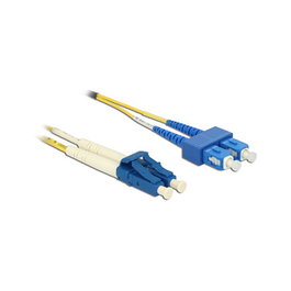 DeLOCK Cable de fibra óptica LC Duplex a SC Duplex Singlemode OS2 5 m