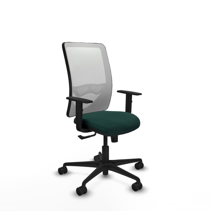 PIQUERAS Y CRESPO Silla de oficina Zulema con mecanismo Sincro, Verde botella y Blanco PIQUERAS Y CRESPO Silla de oficina Zulema con mecanismo Sincro, Verde botella y Blanco