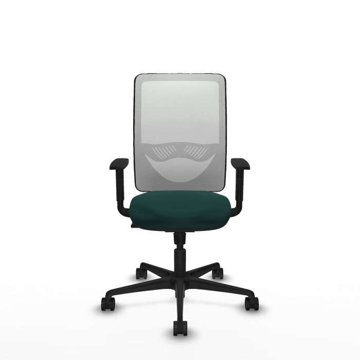 PIQUERAS Y CRESPO Silla de oficina Zulema con mecanismo Sincro, Verde botella y Blanco PIQUERAS Y CRESPO Silla de oficina Zulema con mecanismo Sincro, Verde botella y Blanco