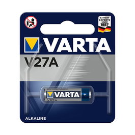 Varta Pila Alcalina V27a 12V Ø8x28,2mm (1 Unidad) Tecnología Alcalina Manganeso