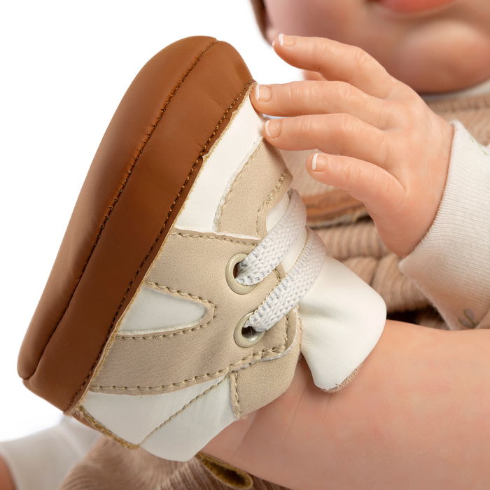 Muñecas Guca Muñeco Reborn Nil 42Cm 10278 Muñeca pintada a mano, cuerpo de tela y extremidades de vinilo