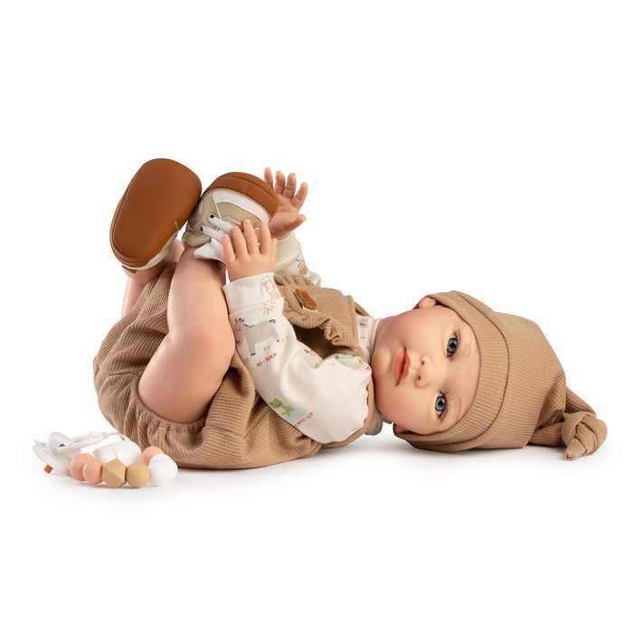 Muñecas Guca Muñeco Reborn Nil 42Cm 10278 Muñeca pintada a mano, cuerpo de tela y extremidades de vinilo