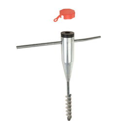 Redcliffs Pie Parasol Espiral de Metal para Sombrillas Ø25-55 mm, con 5 Adaptadores, Tapa de Almacenamiento y Protector PVC, Medidas Ø7 x 56 cm