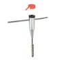 Redcliffs Pie Parasol Espiral de Metal para Parasoles Ø25-55 mm con 5 Adaptadores (Ø25, Ø28, Ø42, Ø50, Ø55 mm) y Tapa para Guardar Accesorios