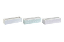 DKD Home Decor Caja para Infusiones MDF y Cristal 30x9x8 cm (Surtido de 3 unidades)