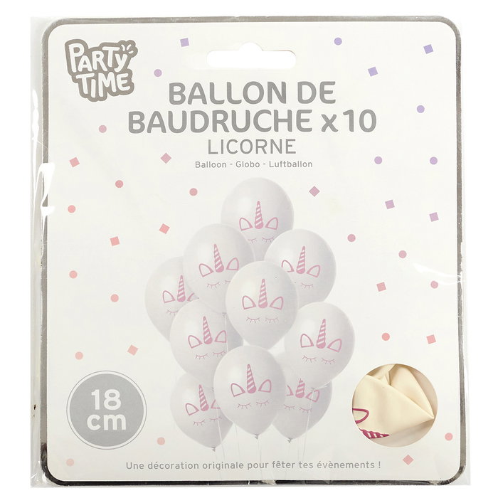 Party Time Juego De 10 Globos Unicornio Party Time Decoración Original Para Fiestas