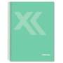 IMPREX Cuaderno Espiral Tapa Forrada Folio 80H 90gr 4x4 Verde (Set de 4)逐