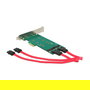 DeLOCK Tarjeta PCI Express x1 con 2 Puertos Internos M.2 Key B SATA de 110 mm - Factor de Forma Low Profile, Compatible con Windows/Linux, Incluye Cables