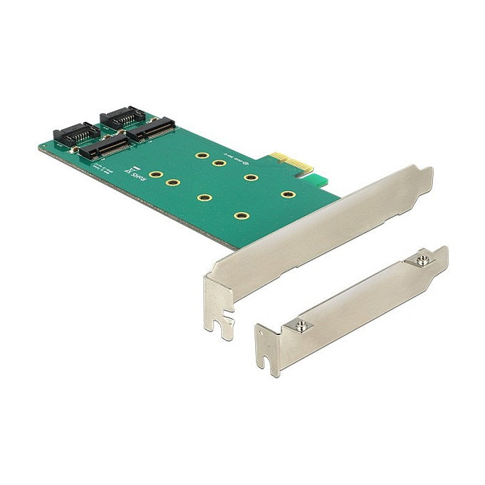 DeLOCK Tarjeta de expansión 2x M.2 Key B a 2x SATA 7-pin Perfil bajo DeLOCK Tarjeta de expansión 2x M.2 Key B a 2x SATA 7-pin Perfil bajo