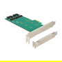 DeLOCK Tarjeta PCI Express x1 con 2 Puertos Internos M.2 Key B SATA de 110 mm - Factor de Forma Low Profile, Compatible con Windows/Linux, Incluye Cables