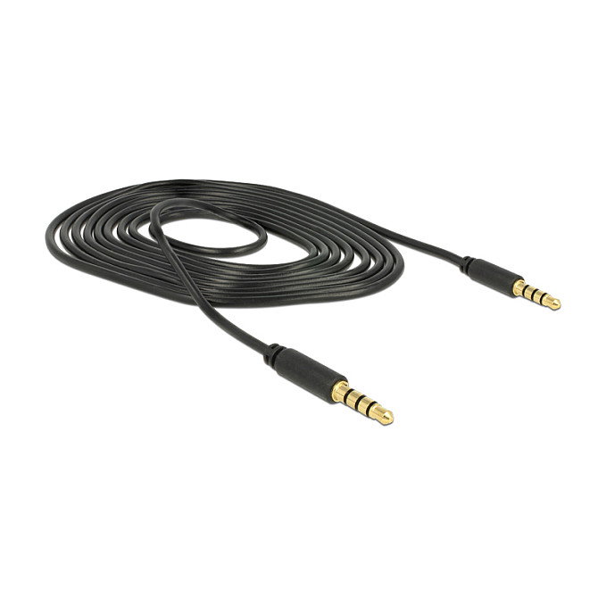 DeLOCK Cable de Audio 3,5 mm Macho a Macho 2 m Negro