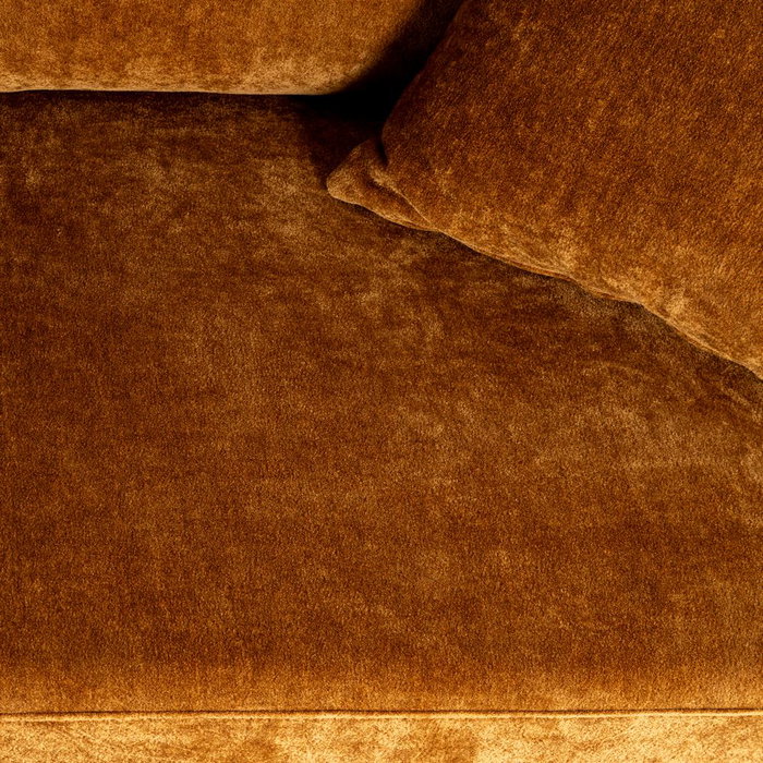 Sofá 3 Plazas Ocre Tejido-Madera 210 X 96 X 86 cm Sofá 3 Plazas Ocre Tejido-Madera 210 X 96 X 86 cm