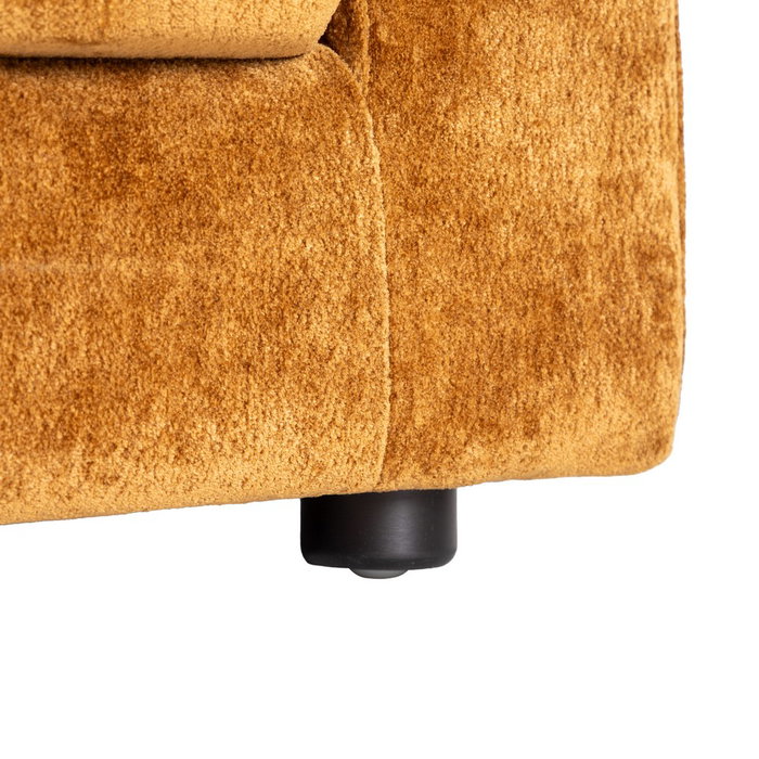 Sofá 3 Plazas Ocre Tejido-Madera 210 X 96 X 86 cm Sofá 3 Plazas Ocre Tejido-Madera 210 X 96 X 86 cm