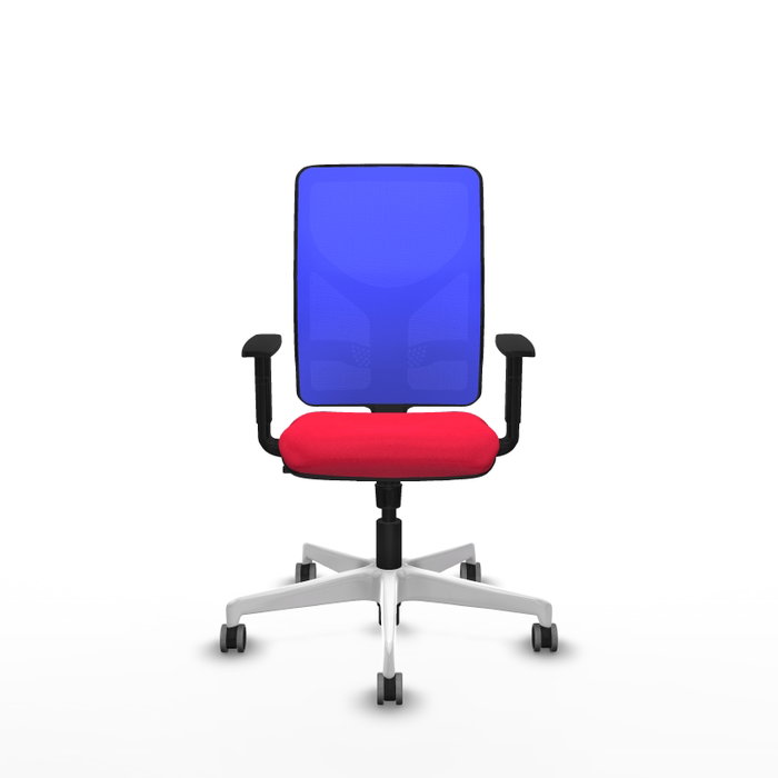 PIQUERAS Y CRESPO Silla de oficina Motilla con mecanismo Sincro, Rojo y Azul