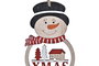 DKD Home Decor Decoración Colgante Navidad Tradicional Rojo Natural Blanco MDF 0.5 x 12 x 7.3 cm (24 Unidades)