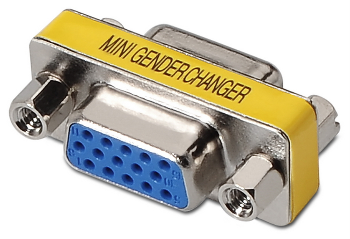 Aisens Adaptador VGA Hembra a Hembra A114-0082 Azul, Plata