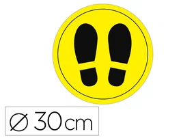 Apli Círculo de señalización adhesivo ilustración de zapatos amarillo/negro 30 cm