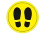 Apli Círculo Señalización Adhesivo para Suelo PVC 100 micras Pies Amarillo/Negro Diámetro 30 cm