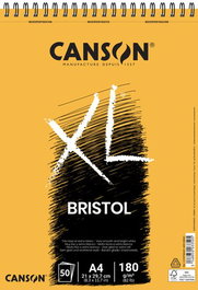 Bloc De Dibujo Canson Xl Bristol Con Espiral Liso A4 180G 50H (Set de 5)