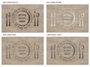 DKD Home Decor Individual Lino Negro Natural 30 x 0.1 x 45 cm (12 Unidades)