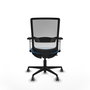 PIQUERAS Y CRESPO Silla de oficina Haches con mecanismo Sincro/Traslack, Azul claro y Blanco