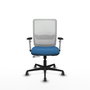 PIQUERAS Y CRESPO Silla de oficina Haches con mecanismo Sincro/Traslack, Azul claro y Blanco