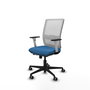 PIQUERAS Y CRESPO Silla de oficina Haches con mecanismo Sincro/Traslack, Azul claro y Blanco