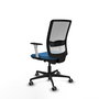 PIQUERAS Y CRESPO Silla de oficina Haches con mecanismo Sincro/Traslack, Azul claro y Blanco