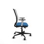 PIQUERAS Y CRESPO Silla de oficina Haches con mecanismo Sincro/Traslack, Azul claro y Blanco