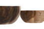 DKD Home Decor Set de 2 Bandejas Vaciabolsillos de Teca y Capiz 20x20x9 cm