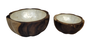 DKD Home Decor Set de 2 Bandejas Vaciabolsillos de Teca y Capiz 20x20x9 cm