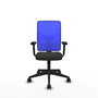 PIQUERAS Y CRESPO Silla de oficina Motilla con mecanismo Sincro, Azul y Negro