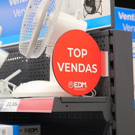 Edm Display Promoción Módulo Portugués "Top Ventas" Ø 20cm con Soporte Adhesivo 02942