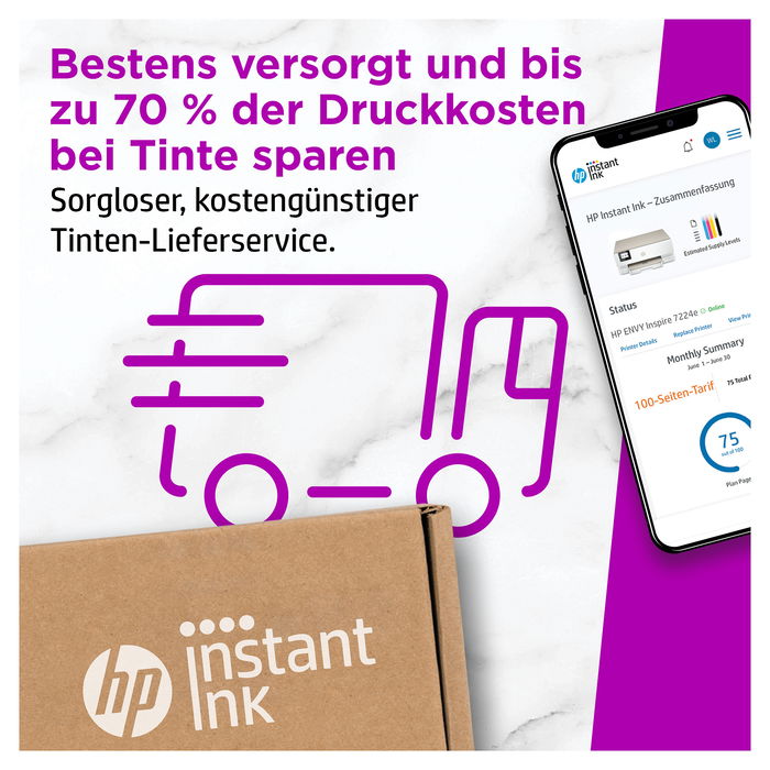 HP ENVY Inspire 7224e Impresora Todo en Uno, Inyección de Tinta, Escáner, Copiadora, Wi-Fi, Color Beige