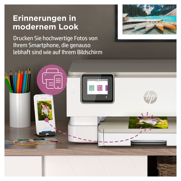 HP ENVY Inspire 7224e Impresora Todo en Uno, Inyección de Tinta, Escáner, Copiadora, Wi-Fi, Color Beige