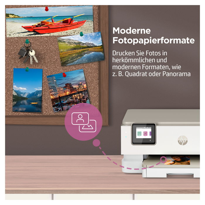 HP ENVY Inspire 7224e Impresora Todo en Uno, Inyección de Tinta, Escáner, Copiadora, Wi-Fi, Color Beige