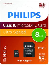Philips MicroSDHC 8 GB Clase 10 UHS-I U1 con adaptador