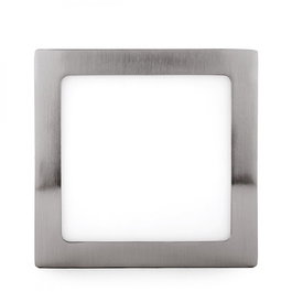 Plafón LED Cuadrado 12W 1200Lm 6000K Níquel Satinado
