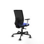 PIQUERAS Y CRESPO Silla de oficina Yunquera con mecanismo Sincro, Azul claro y Negro