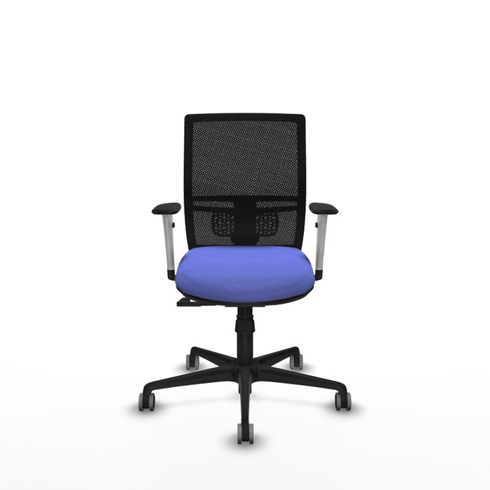 PIQUERAS Y CRESPO Silla de oficina Yunquera con mecanismo Sincro, Azul claro y Negro