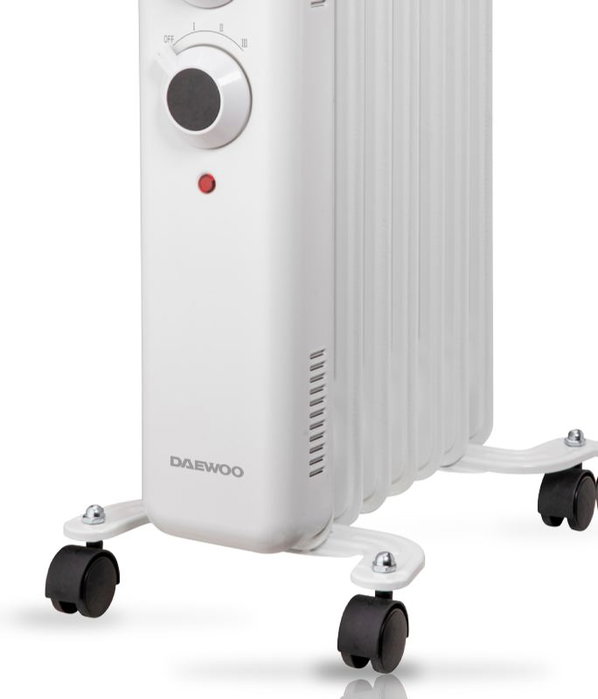 DAEWOO Radiador de aceite de 7 elementos 1500W - blanco