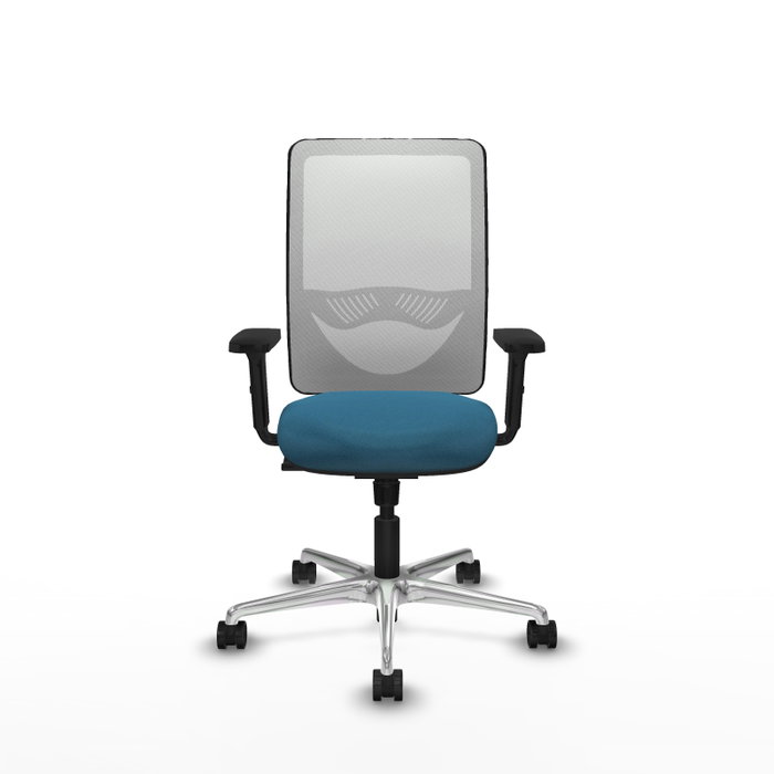 PIQUERAS Y CRESPO Silla de oficina Zulema con mecanismo Sincro, Verde petróleo y Blanco PIQUERAS Y CRESPO Silla de oficina Zulema con mecanismo Sincro, Verde petróleo y Blanco