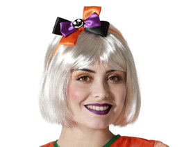 Diadema con motivos Halloween en naranja y negro para niños