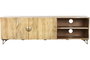 DKD Home Decor Mueble de TV Mandala Natural Mango y Metal
